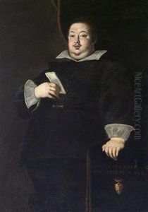 Portrait Of Giuliano Ii. Cesarini by Ottavio Leoni