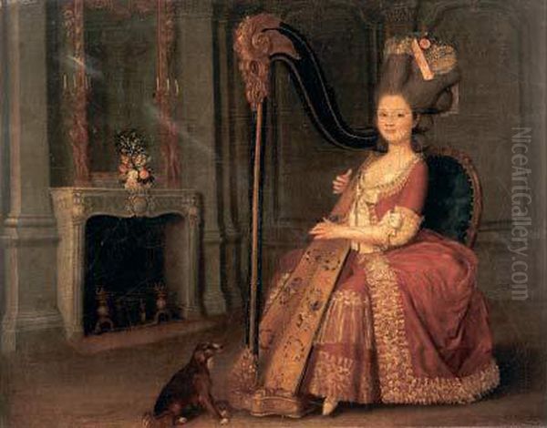 Jeune Fille A La Harpe - view 1