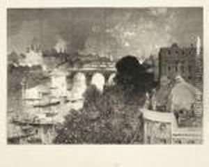 La Fete Du 14 Juillet by Auguste Lepere