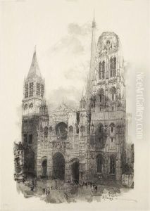 La Cathedrale De Rouen by Auguste Lepere