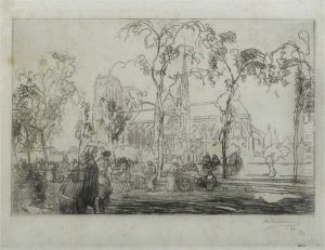 Blick Auf Notre Dame In Paris by Auguste Lepere