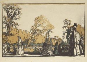 Le Bassin Des Tuileries by Auguste Lepere