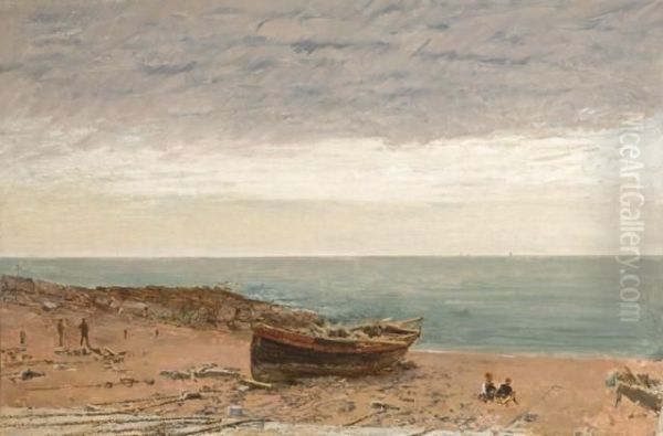 Barque Echouee Sur Une Plage - view 1