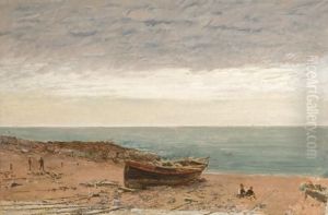 Barque Echouee Sur Une Plage by Ludovic Lepic