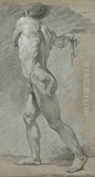 A Standing Male Nude, Seen In Profile, Turned To The Right
Signed 'lepicie' - view 1