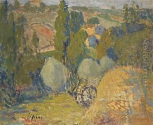 Paysage A La Charette by Joseph Lepine
