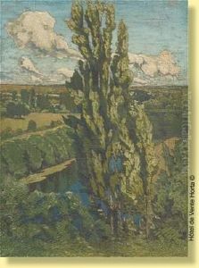 Les Peupliers D'italie by Joseph Lepine