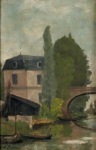 Riviere A Pontoise by Stanislas Lepine