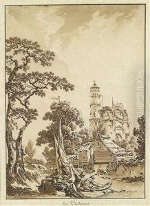 A Pair Of Aquatint Etchings by Jean-Baptiste Le Prince