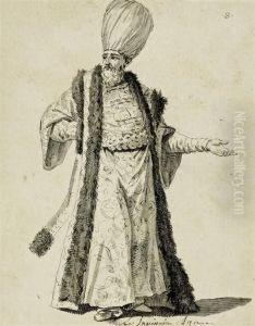 Le Janissaire Aga by Jean-Baptiste Le Prince
