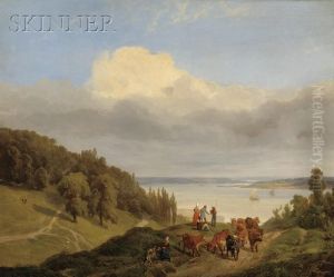 Le Retour Du Troupeau by Robert Leopold Leprince