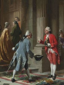 Rococo Scene by Prudent Louis Leray