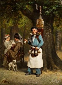 Der Getrankeverkaufer by Prudent Louis Leray