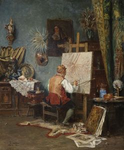 Artist At His Easel