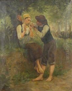 Deux Paysans Bretons by Auguste Leroux