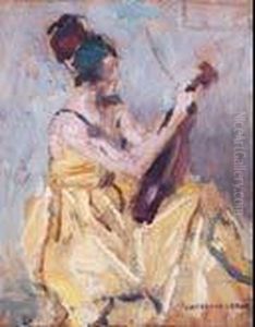 La Musicienne by Auguste Leroux