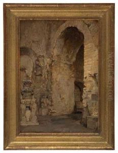 Vue D'un Arc Romanesque by Auguste Leroux