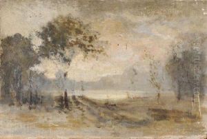 Arbres Au Bord Del'eau by Charles Leroux