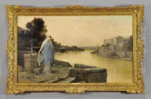 Vestale Con Paesaggio