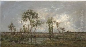 Une Lande En Bretagne by Marie Guillaume Charles Leroux