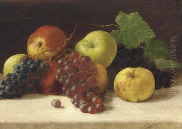 Still Life With Apples And Grapes - view 1