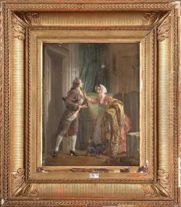 Scene Galante by Paul Alexandre Alfr. Leroy