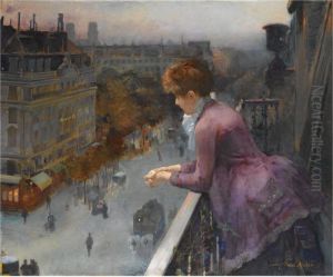 Au Dessus Du Boulevard De Sebastopol, Paris by Charles Leroy-Saint-Auber