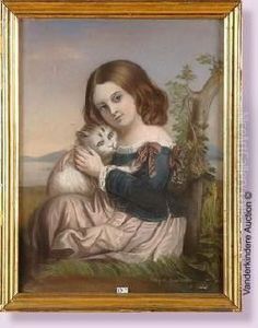 Fillette Et Son Chat