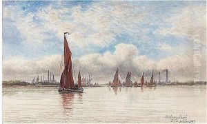 The Thames At Halfway Reach by Francis Seymour Leslie