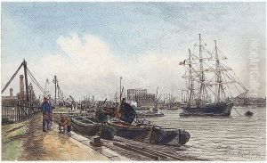 Thames At Charlton by Francis Seymour Leslie