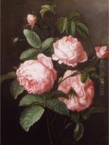 A Sprig Of Roses by Ange Louis Guillaume Lesourd De Beauregard