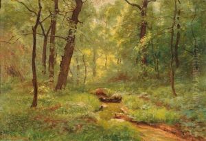 Sous-bois A Tassin (pres De Lyon) by Theodore Lespinasse