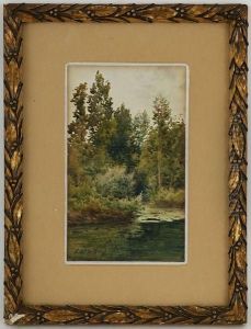Monastere A L'oree Du Bois by Ernest Louis Lessieux