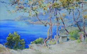 Menton. by Ernest Louis Lessieux