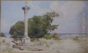 Colonne Romane Aux Saintes-maries-de-la-mer by Ernest Louis Lessieux