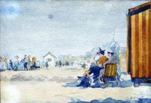 La Plage by Louis Ernest Lessieux
