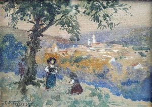 Alsaciennes Dans Un Paysage Alsaciennes Dans Un Paysage