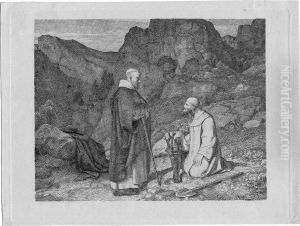 Einsiedler Bepflanzen Eine Ode Gegend by Carl Friedrich Lessing