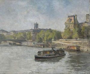 Vue Du Quai De L'hotel De Ville by Henri Emile Lessore