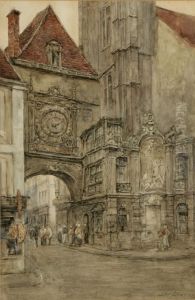 View Of Le Gros Horloge by Jules Lessore