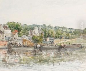 View On The Seine by Jules Lessore