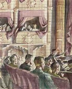 At The Theatre by Therese Lessore