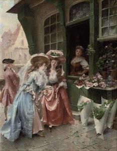 At The Florist by Henri Victor Lesur