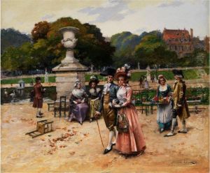 Galante Gesellschaft Imschlosspark by Henri Victor Lesur