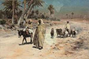 Arab Sheep Herders by Antonino Leto