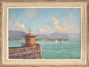 Lindau - Blick Vom Lotzbeckschen Badehaus Zur Insel