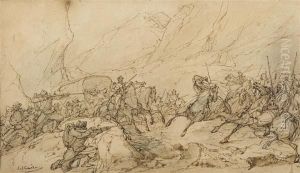 Scene De La Conquete De L'algerie by Pierre Letuaire