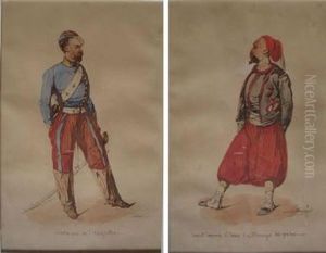 ""officier Militaire"" Et ""zouave"" by Pierre Letuaire
