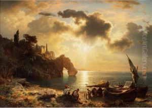 Arco Naturale Di Palinuro Spiaggia Degli Infredi by August Wilhelm Leu