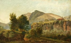 Sudtiroler Gebirgslandschaft by August Wilhelm Leu